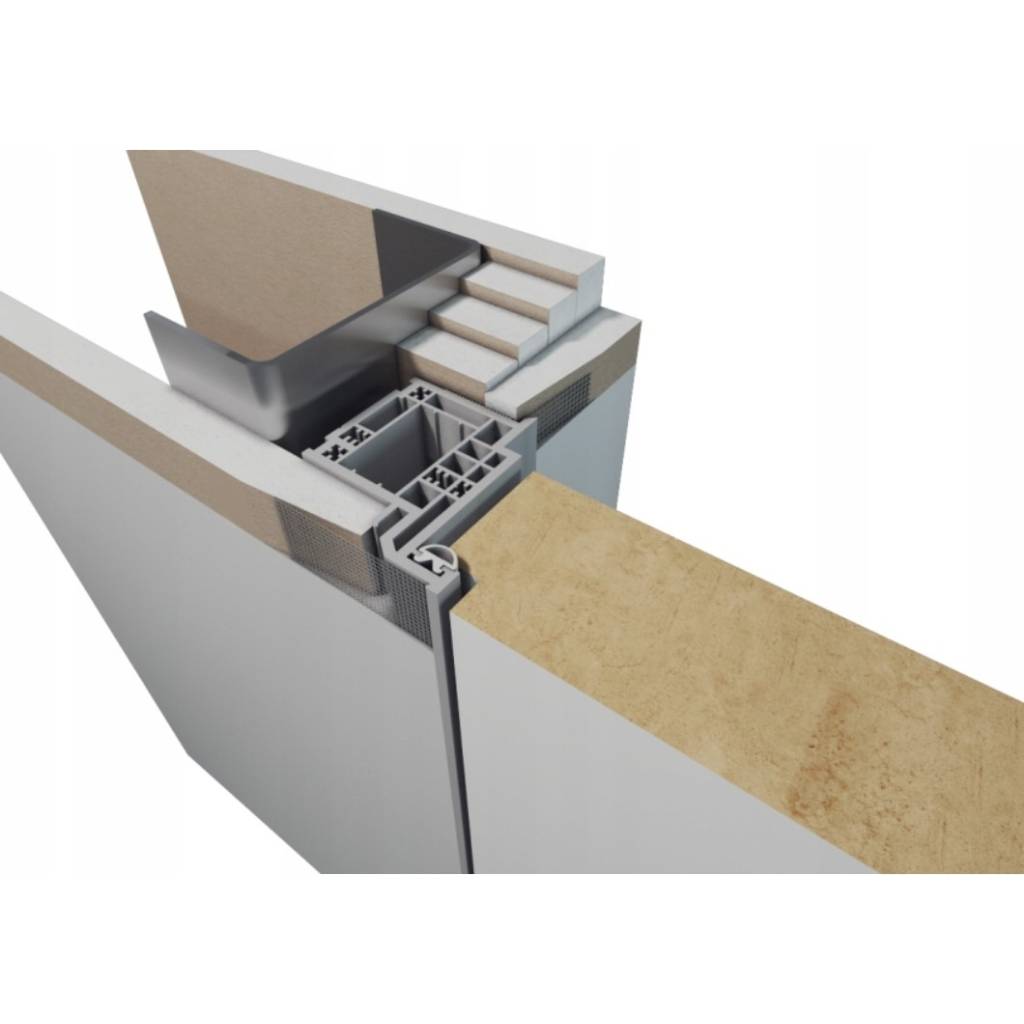 Zestaw Drzwi ukryte + Ościeżnica Porta HIDE Bezprzylgowe (otwierane na zewnątrz) Lewe 80cm plaster miodu, SPA1110L08LBP0AKU0H000, OPA100LL080000AM200000