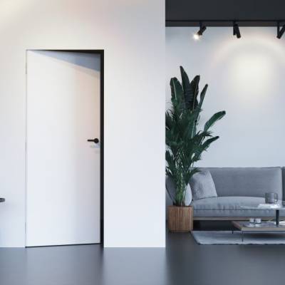Zestaw Drzwi ukryte + Ościeżnica Porta HIDE Bezprzylgowe (otwierane na zewnątrz) Lewe 80cm plaster miodu, SPA1110L08LBP0AKU0H000, OPA100LL080000AM200000