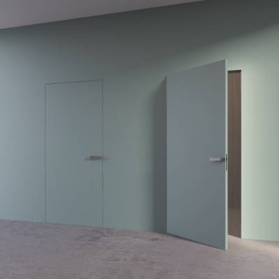Zestaw Drzwi ukryte + Ościeżnica Porta HIDE Bezprzylgowe (otwierane na zewnątrz) Lewe 80cm plaster miodu, SPA1110L08LBP0AKU0H000, OPA100LL080000AM200000