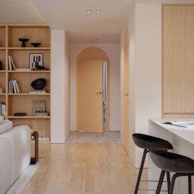 Zestaw Drzwi ukryte + Ościeżnica Porta HIDE Bezprzylgowe (otwierane na zewnątrz) Lewe 80cm plaster miodu, SPA1110L08LBP0AKU0H000, OPA100LL080000AM200000