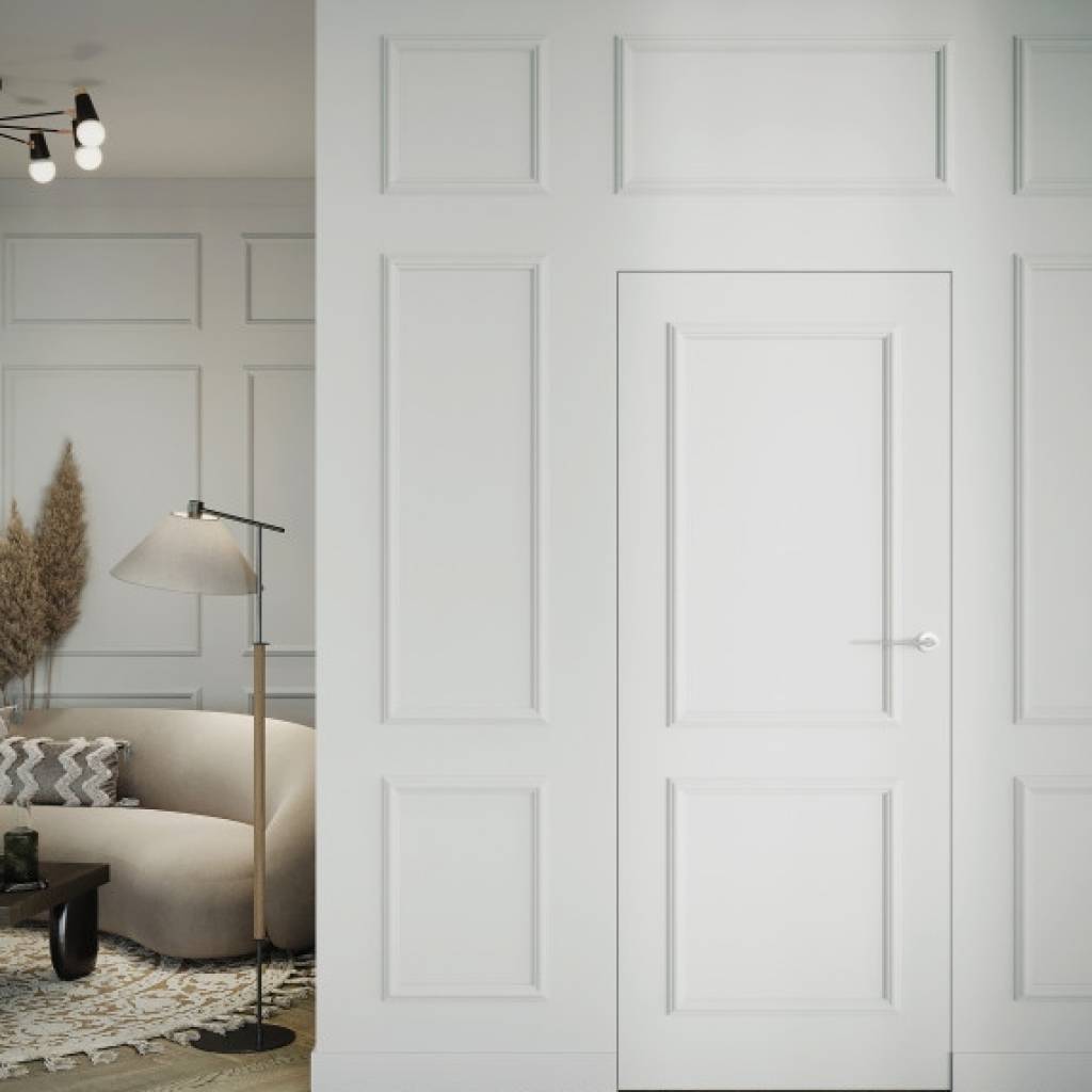 Zestaw Drzwi ukryte + Ościeżnica Porta HIDE Bezprzylgowe (otwierane na zewnątrz) Lewe 70cm plaster miodu, SPA1110L07LBP0AKU0H000, OPA100LL070000AM200000