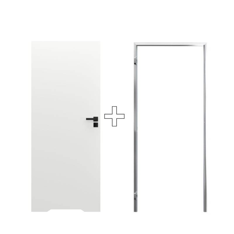 Zestaw Drzwi ukryte + Ościeżnica Porta HIDE WC Bezprzylgowe (otwierane na zewnątrz) Lewe 70cm plaster miodu, SPA1110L07LBPWAOU0H000, OPA100LL070000AM200000