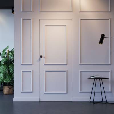 Zestaw Drzwi ukryte + Ościeżnica Porta HIDE WC Bezprzylgowe (otwierane na zewnątrz) Prawe 80cm plaster miodu, SPA1110P08LBPWAOU0H000, OPA100LP080000AM200000