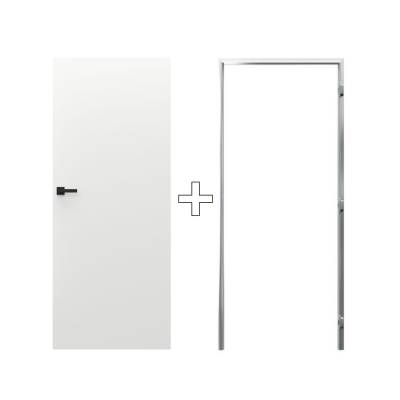 Zestaw Drzwi ukryte + Ościeżnica Porta HIDE Bezprzylgowe (otwierane na zewnątrz) Prawe 80cm płyta, SPA1110P08LBP0AKV0O000, OPA100LP080000AM300000