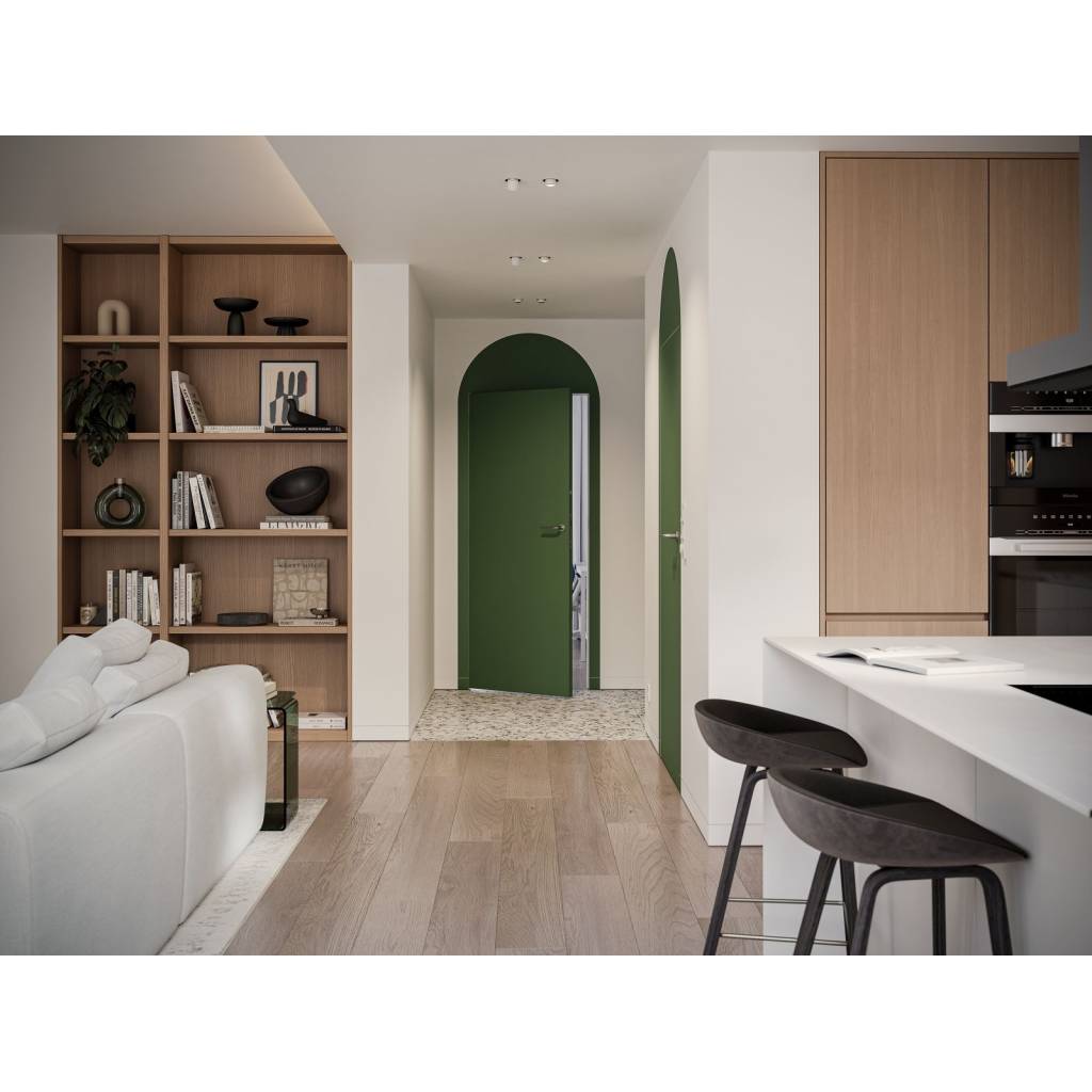 Zestaw Drzwi ukryte + Ościeżnica Porta HIDE Bezprzylgowe (otwierane na zewnątrz) Lewe 80cm płyta, SPA1110L08LBP0AKV0O000, OPA100LL080000AM300000