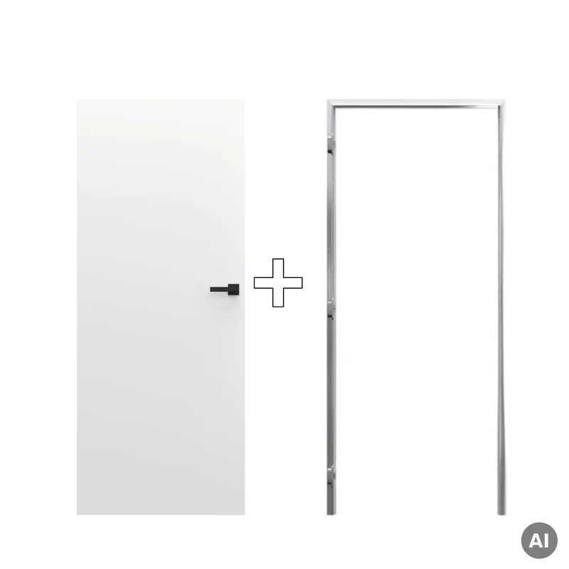 Zestaw Drzwi ukryte + Ościeżnica Porta HIDE Bezprzylgowe (