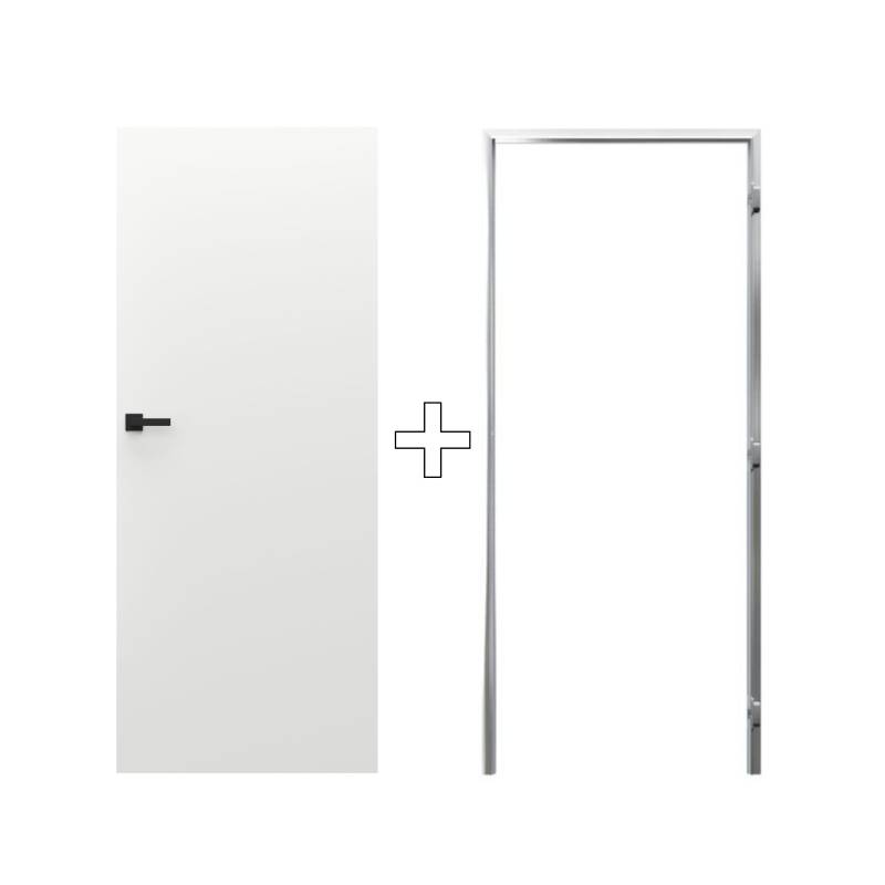 Zestaw Drzwi ukryte + Ościeżnica Porta HIDE Bezprzylgowe (otwieran na zewnątrz) Prawe 70cm płyta, SPA1110P07LBP0AKV0O000, OPA100LP070000AM300000
