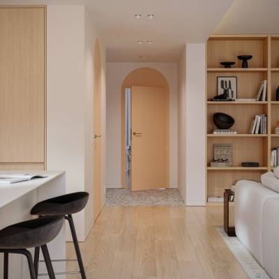 Zestaw Drzwi ukryte + Ościeżnica Porta HIDE Bezprzylgowe (otwierane na zewnątrz) Prawe 70cm płyta, SPA1110P07LBP0A7V0O000, OPA100LP070000AN300000