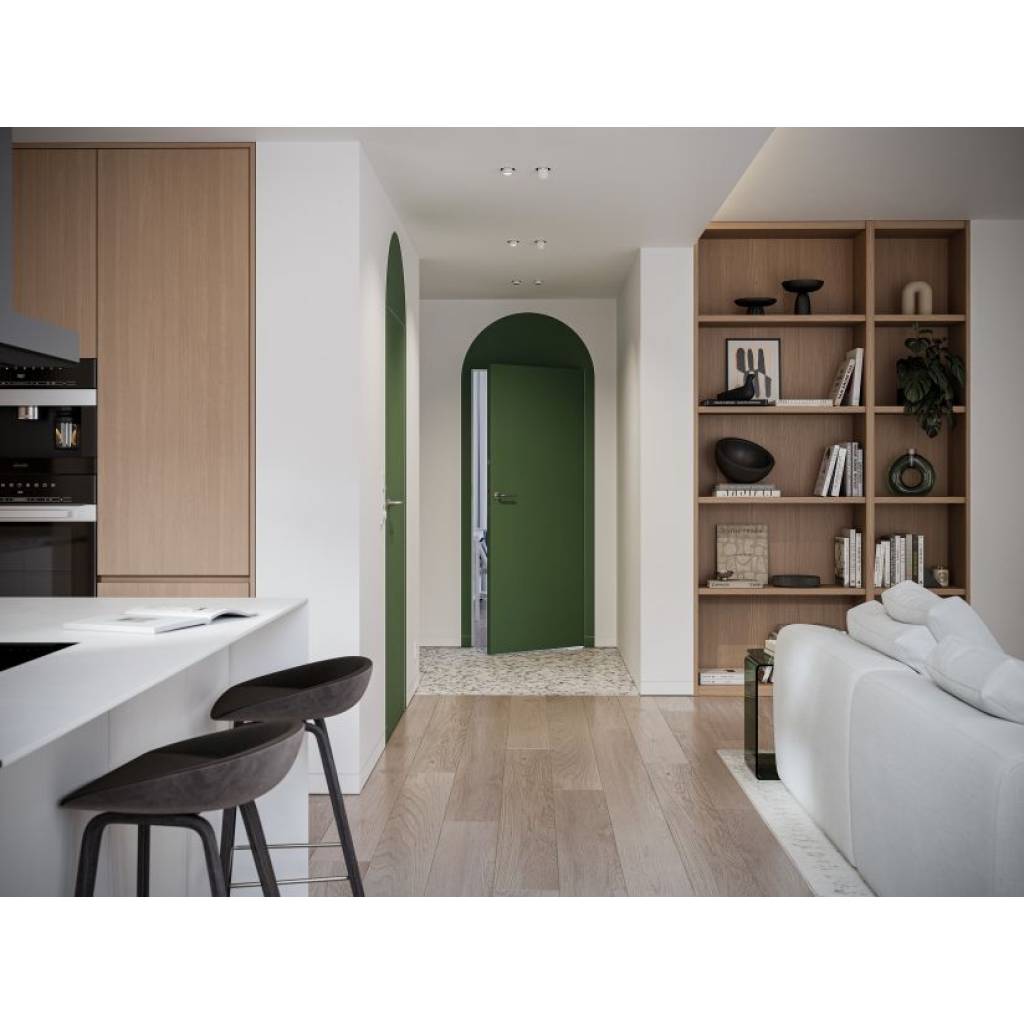 Zestaw Drzwi ukryte + Ościeżnica Porta HIDE Bezprzylgowe (otwierane na zewnątrz) Prawe 70cm płyta, SPA1110P07LBP0A7V0O000, OPA100LP070000AN300000