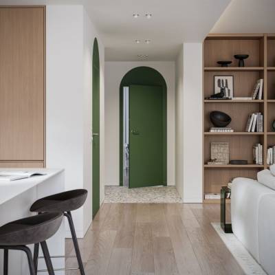 Zestaw Drzwi ukryte + Ościeżnica Porta HIDE Bezprzylgowe (otwierane na zewnątrz) Prawe 70cm płyta, SPA1110P07LBP0A7V0O000, OPA100LP070000AN300000