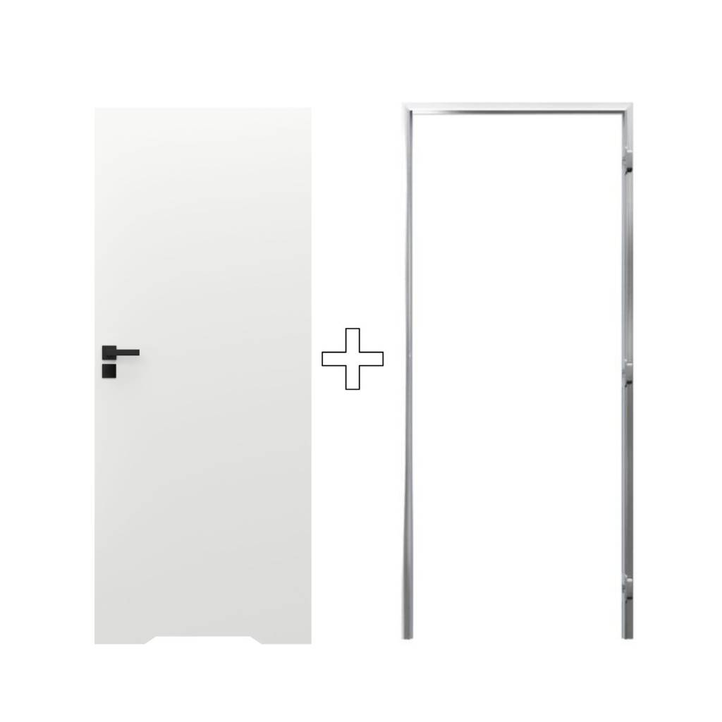 Zestaw Drzwi ukryte + Ościeżnica Porta HIDE WC Bezprzylgowe (otwierane na zewnątrz) Prawe 80cm płyta, SPA1110P08LBPWAOV0O000, OPA100LP080000AM300000