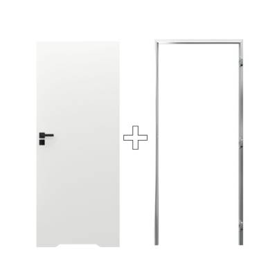 Zestaw Drzwi ukryte + Ościeżnica Porta HIDE WC Bezprzylgowe (otwierane na zewnątrz) Prawe 80cm płyta, SPA1110P08LBPWAOV0O000, OPA100LP080000AM300000
