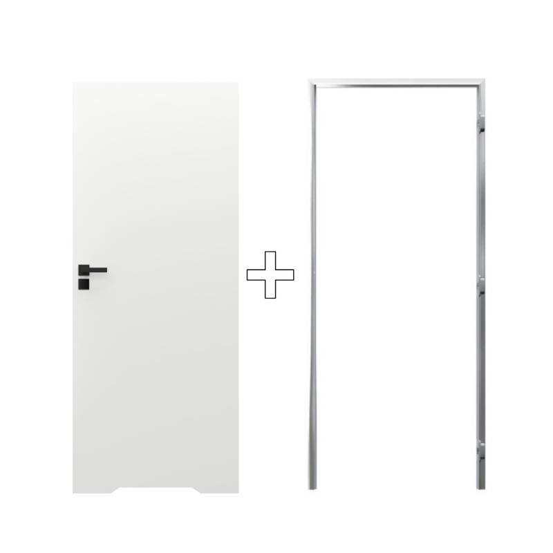Zestaw Drzwi ukryte + Ościeżnica Porta HIDE WC Bezprzylgowe (otwierane na zewnątrz) Prawe 80cm płyta, SPA1110P08LBPWAOV0O000, OPA100LP080000AM300000