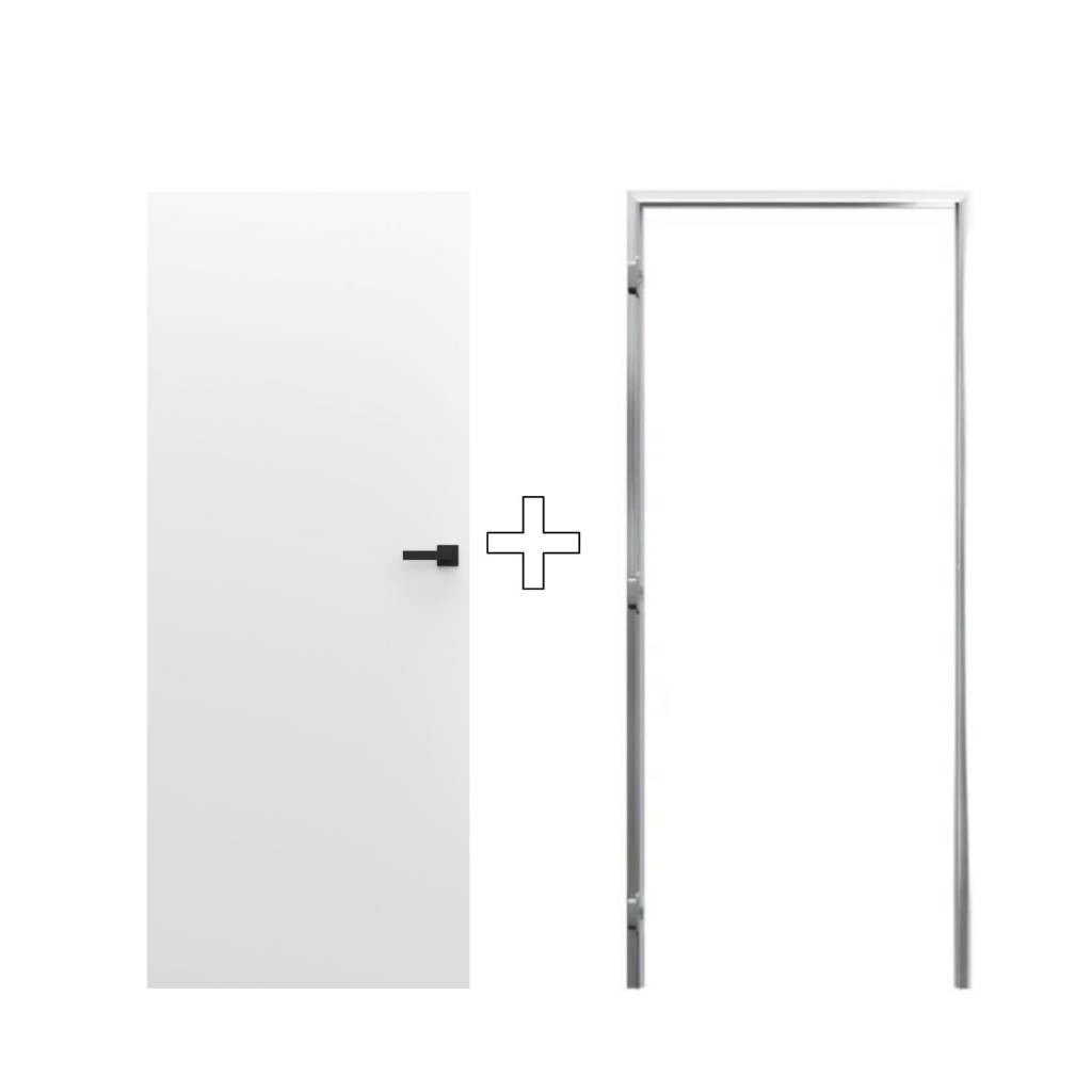 Zestaw Drzwi ukryte + Ościeżnica Porta HIDE Odwrotna przylga (otwierane do wewnątrz) Lewe 80cm płyta, OPP100LL080000AM300000, MM0IOSHIDEPRZL803PN000