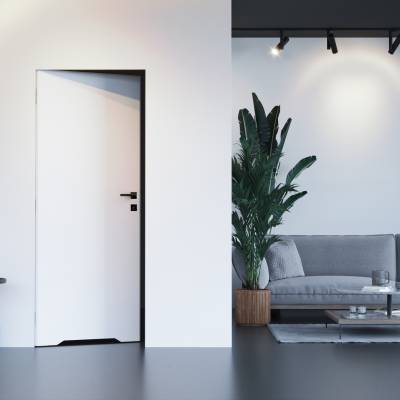 Zestaw Drzwi ukryte + Ościeżnica Porta HIDE Odwrotna przylga (otwierane do wewnątrz) Lewe 80cm płyta, OPP100LL080000AM300000, MM0IOSHIDEPRZL803PN000
