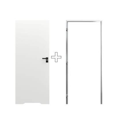 Zestaw Drzwi ukryte + Ościeżnica Porta HIDE WC Bezprzylgowe (otwierane na zewnątrz) Lewe 80cm płyta, SPA1110L08LBPWAOV0O000, OPA100LL080000AM300000