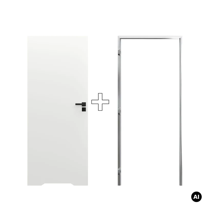 Zestaw Drzwi ukryte + Ościeżnica Porta HIDE WC Bezprzylgow