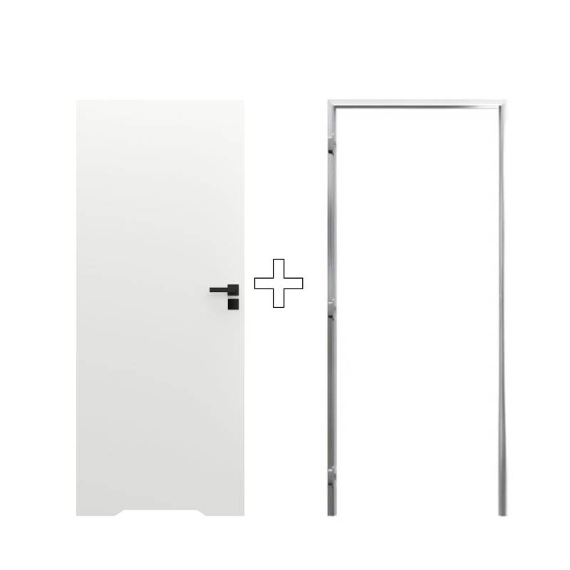 Zestaw Drzwi ukryte + Ościeżnica Porta HIDE WC Bezprzylgowe (otwierane na zewnątrz) Lewe 80cm płyta, SPA1110L08LBPWAOV0O000, OPA100LL080000AM300000