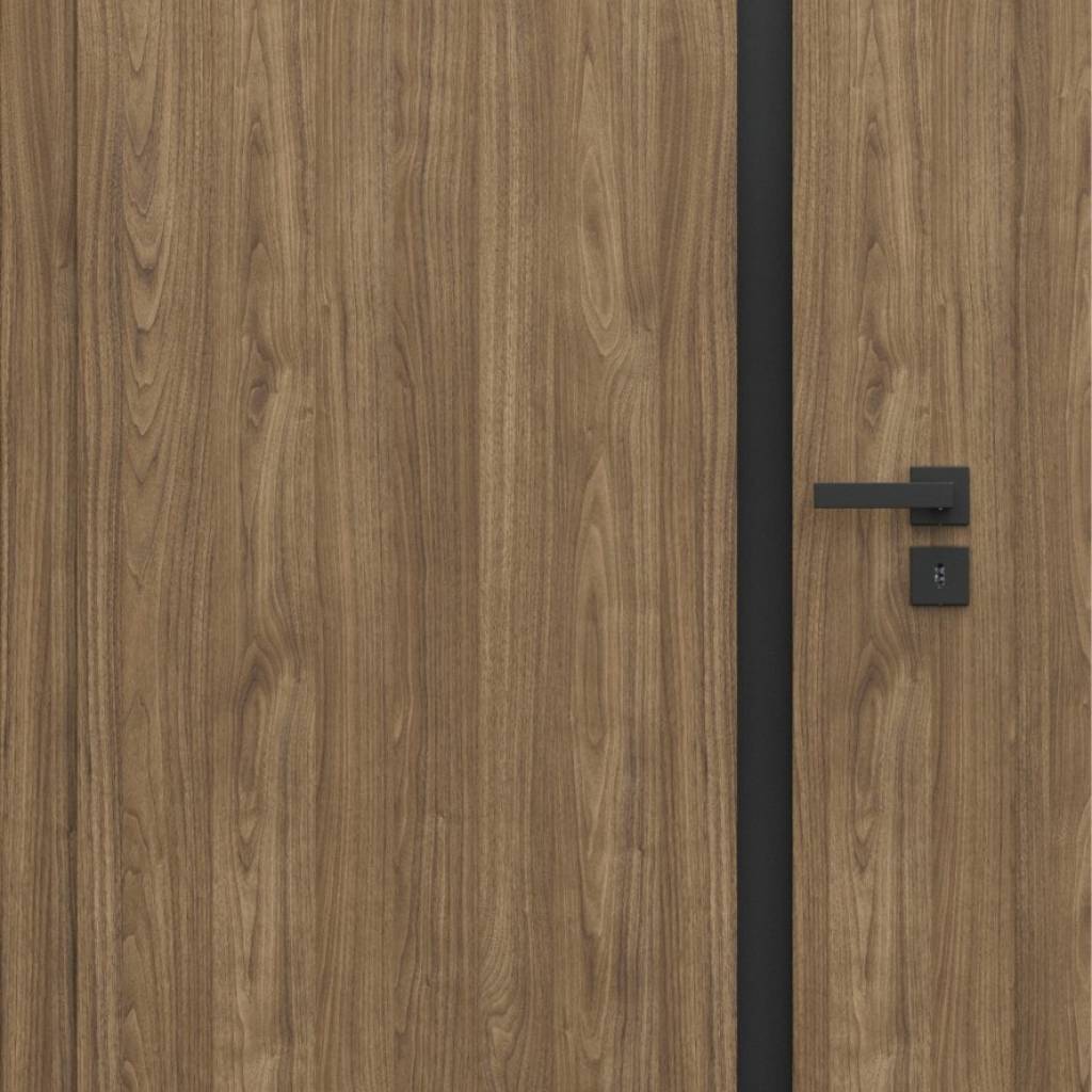 Zestaw Drzwi + Ościeżnica Porta Focus 4.A z czarną szybą WC 95-135 Dąb Catania Przylgowe (otwierane na zewnątrz) Lewe 80cm plaster miodu, SPWG4A0L08DDTWSB2KHB00, OPWP6B0L08DDT0SZ260000