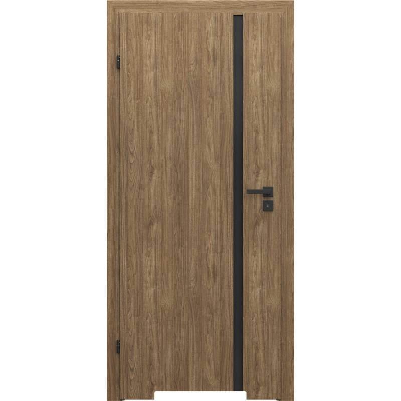 Zestaw Drzwi + Ościeżnica Porta Focus 4.A z czarną szybą WC 95-135 Dąb Catania Przylgowe (otwierane na zewnątrz) Lewe 80cm plaster miodu, SPWG4A0L08DDTWSB2KHB00, OPWP6B0L08DDT0SZ260000