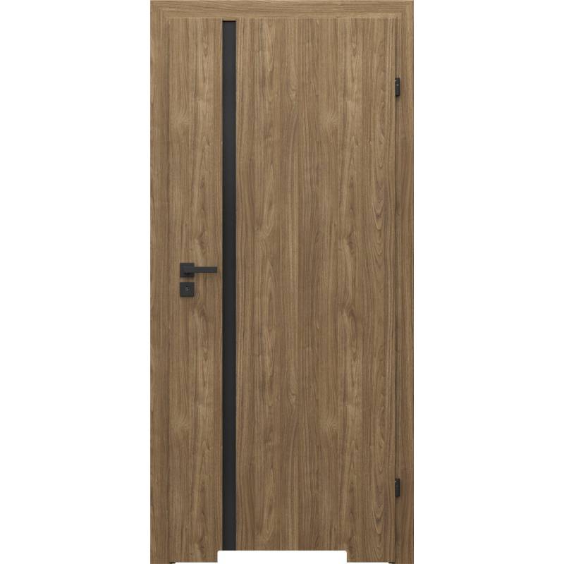 Zestaw Drzwi + Ościeżnica Porta Focus 4.A z czarną szybą WC 95-135 Dąb Catania Przylgowe (otwierane na zewnątrz) Prawe 80cm plaster miodu, SPWG4A0P08DDTWSB2KHB00, OPWP6B0P08DDT0SZ260000