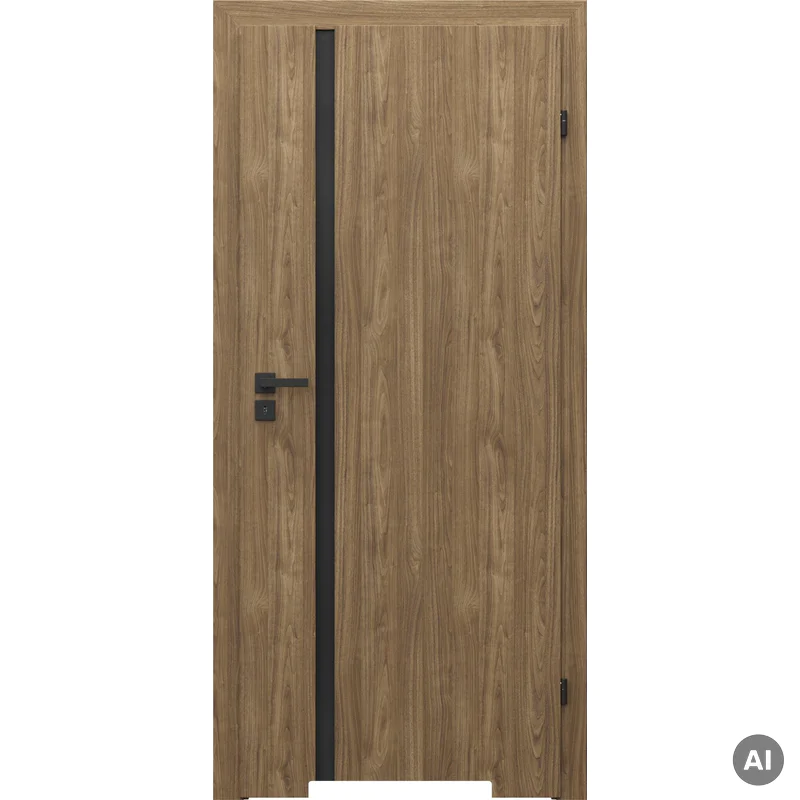 Zestaw Drzwi + Ościeżnica Porta Focus 4.A z czarną szybą