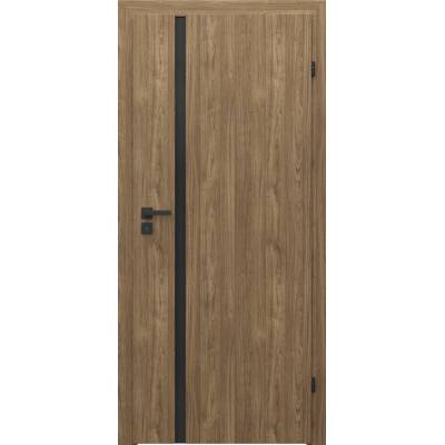 Zestaw Drzwi + Ościeżnica Porta Focus 4.A z czarną szybą 95-135 Dąb Catania Przylgowe (otwierane na zewnątrz) Prawe 80cm plaster miodu, SPWG4A0P08DDT0SZ2KHB00, OPWP6B0P08DDT0SZ260000