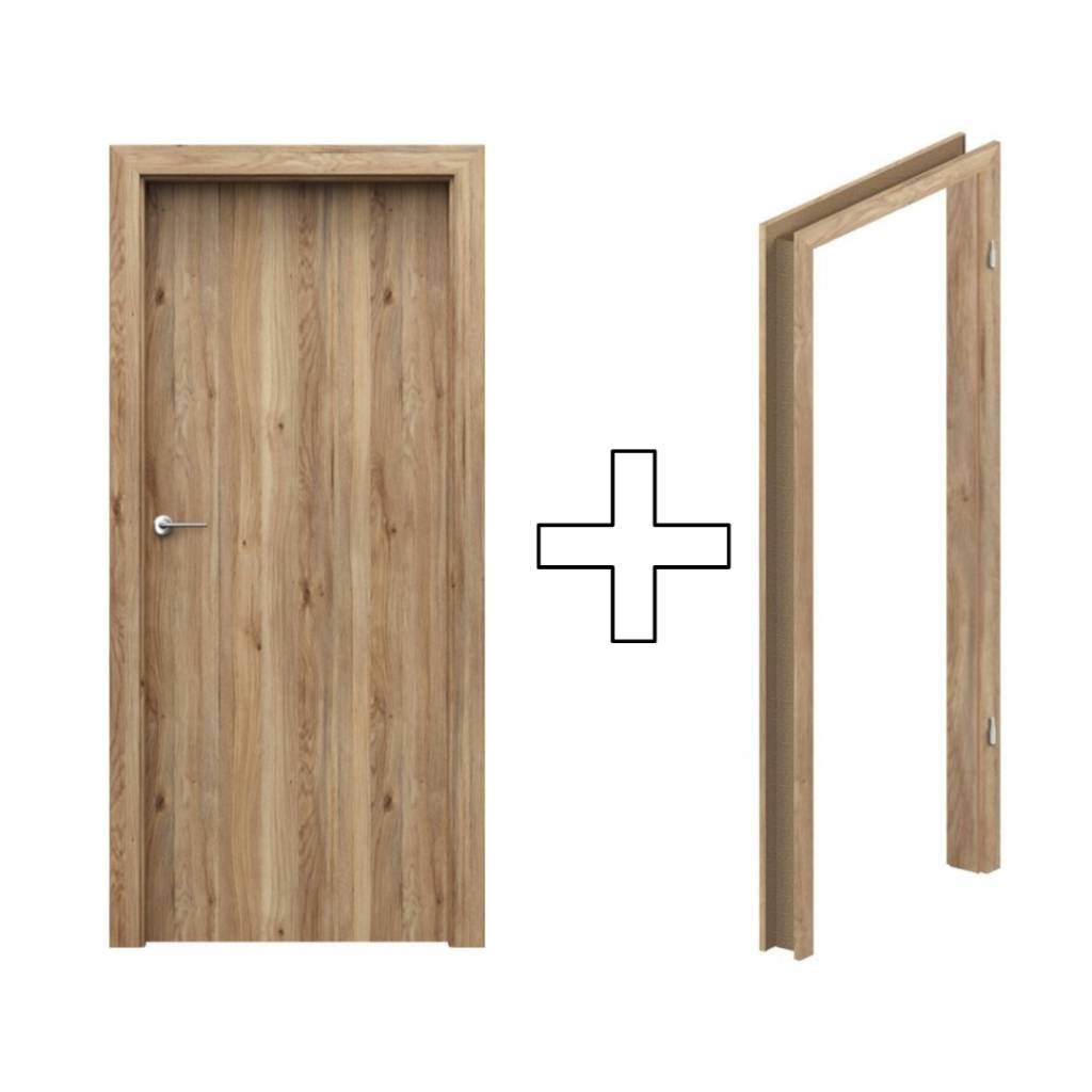 Zestaw Drzwi + Ościeżnica Porta Decor model P 95-135 Dąb Catania Przylgowe (otwierane na zewnątrz) Prawe 80cm plaster miodu, SPWP0P0P08DDT0SZ2AH000, OPWP6D0P08DDT0SZ260000