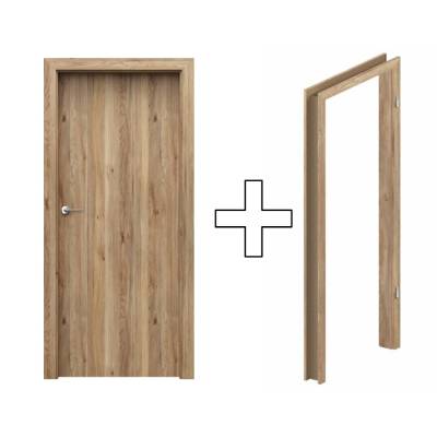 Zestaw Drzwi + Ościeżnica Porta Decor model P 95-135 Dąb Catania Przylgowe (otwierane na zewnątrz) Prawe 80cm plaster miodu, SPWP0P0P08DDT0SZ2AH000, OPWP6D0P08DDT0SZ260000