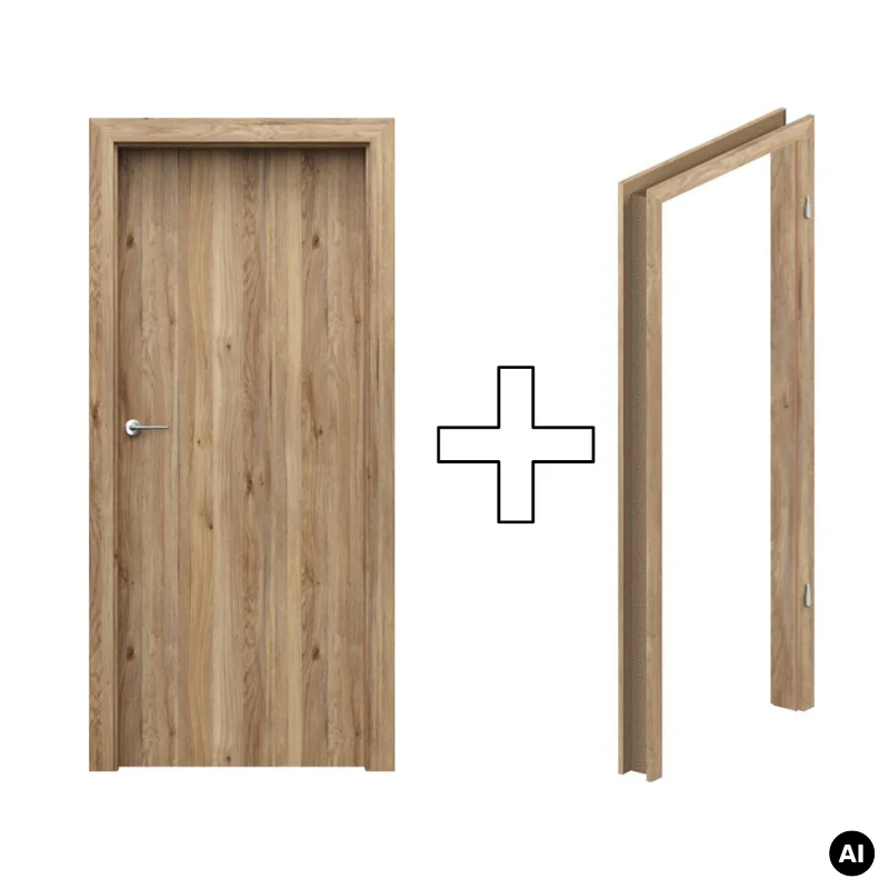 Zestaw Drzwi + Ościeżnica Porta Decor model P 140-180 Dąb