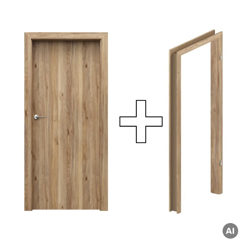 Zestaw Drzwi + Ościeżnica Porta Decor model P 140-180 Dąb
