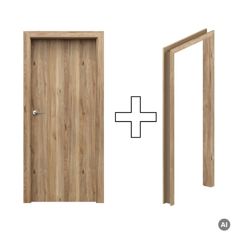 Zestaw Drzwi + Ościeżnica Porta Decor model P 140-180 Dąb