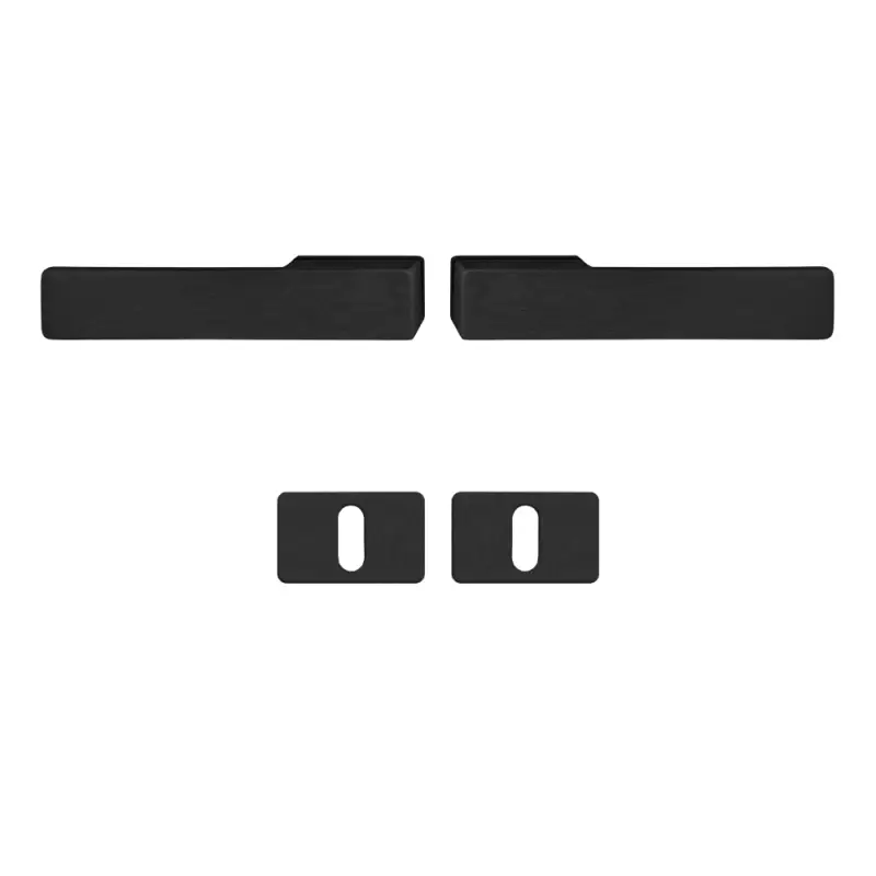 Klamka Libera Czarna klamko + klamka + rozeta WK, 5907505414