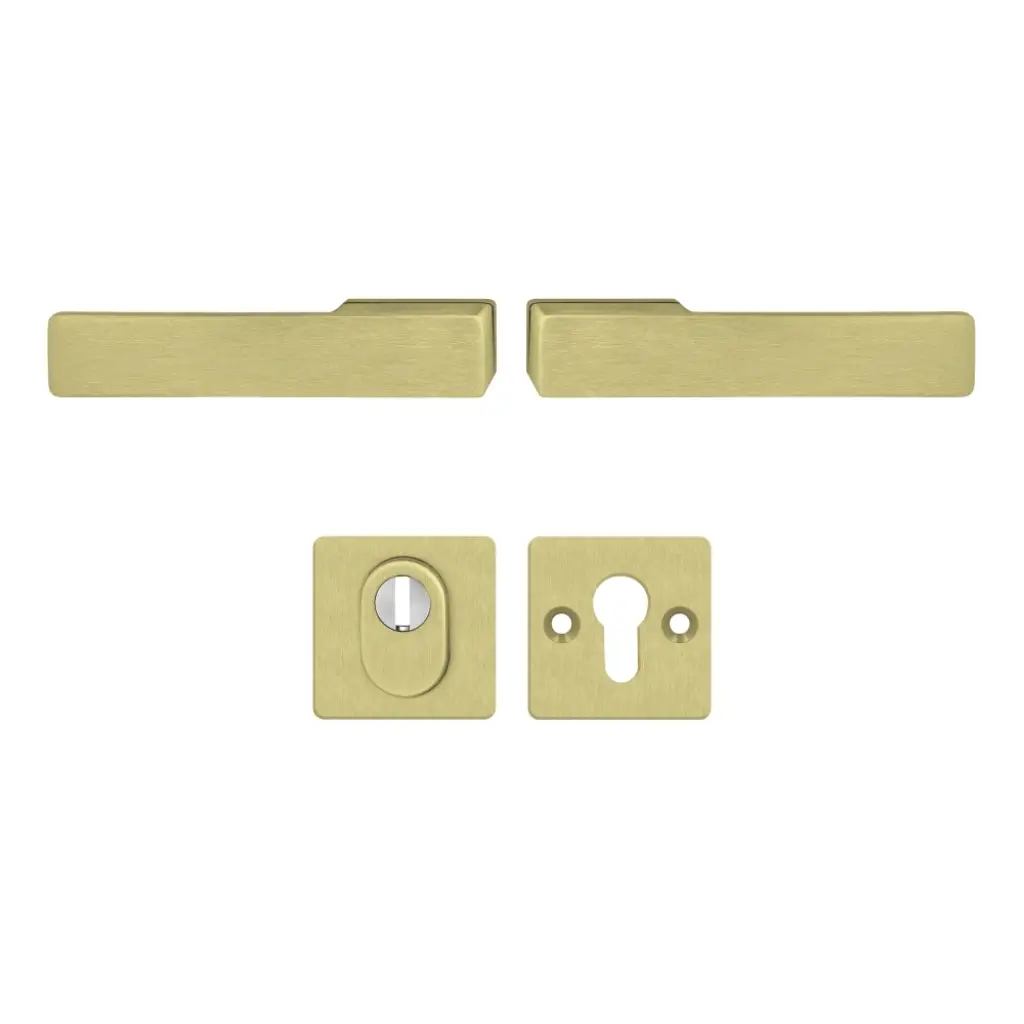 Klamka Libera Złota klamko + klamka + rozeta WB z zabezpieczeniem, 5907505421314