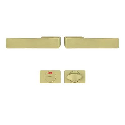 Klamka Libera Złota klamko + klamka + rozeta WC , 5907505425220