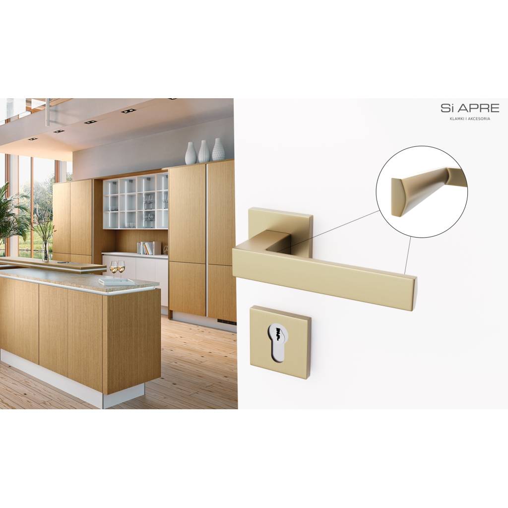 Rozety kwadratowe pod wkładkę WB QR59 Złota anoda, 5907609716149