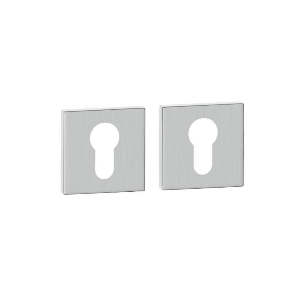 Rozety kwadratowe pod wkładkę WB QR59 Nikiel szczotkowany, 5907609713711