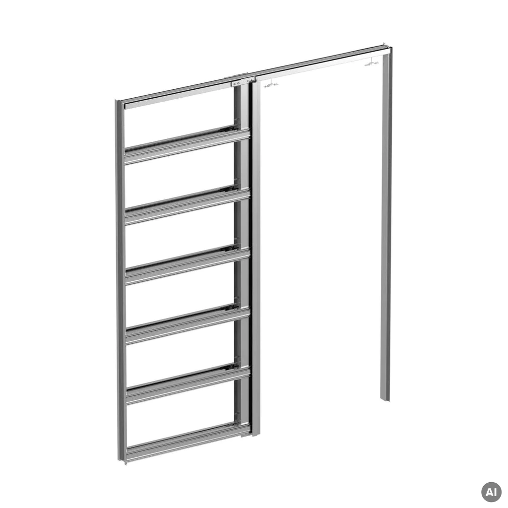 Zestaw Drzwi przesuwne Porta DECOR P 80 cm bezprzylgowe + Ościeżnica + Kaseta do systemu przesuwnego KOMPAKT, SPAP0P0S08DBI0AS0AH000, OPWPK22008DBI000060000, OPWUW0MU08000000000000
