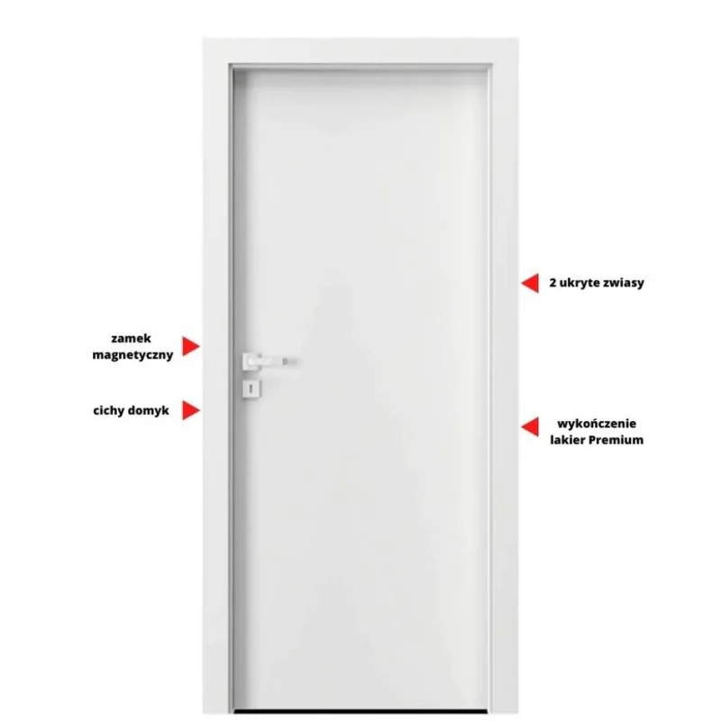 Drzwi Porta VECTOR Premium T Lewe 80cm Odwrotna przylga, SPP