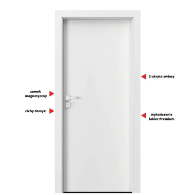 Drzwi Porta VECTOR Premium T Prawe 80cm Odwrotna przylga, SPPPMT0P08UBI0A7U0H000