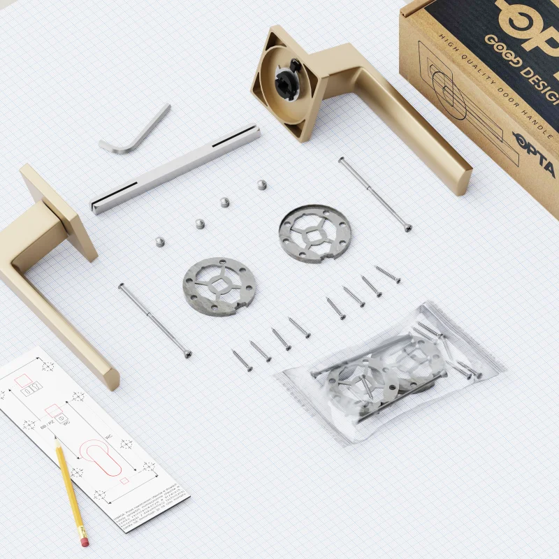 Klamka Modern Fit QR59 Złota anoda, 5907609716125 - 4