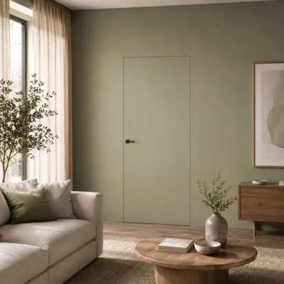 Zestaw Drzwi ukryte + Ościeżnica Porta HIDE Bezprzylgowe (otwierane na zewnątrz) Lewe 80cm płyta, SPA1110L08LBP0A7V0O000, OPA100LL080000AN300000