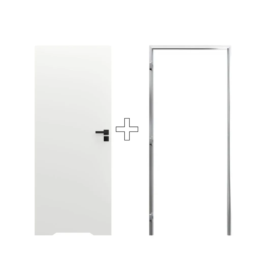 Zestaw Drzwi ukryte + Ościeżnica Porta HIDE WC Bezprzylgowe (otwierane na zewnątrz) Lewe 70cm płyta, SPA1110L07LBPWAOV0O000, OPA100LL070000AM300000