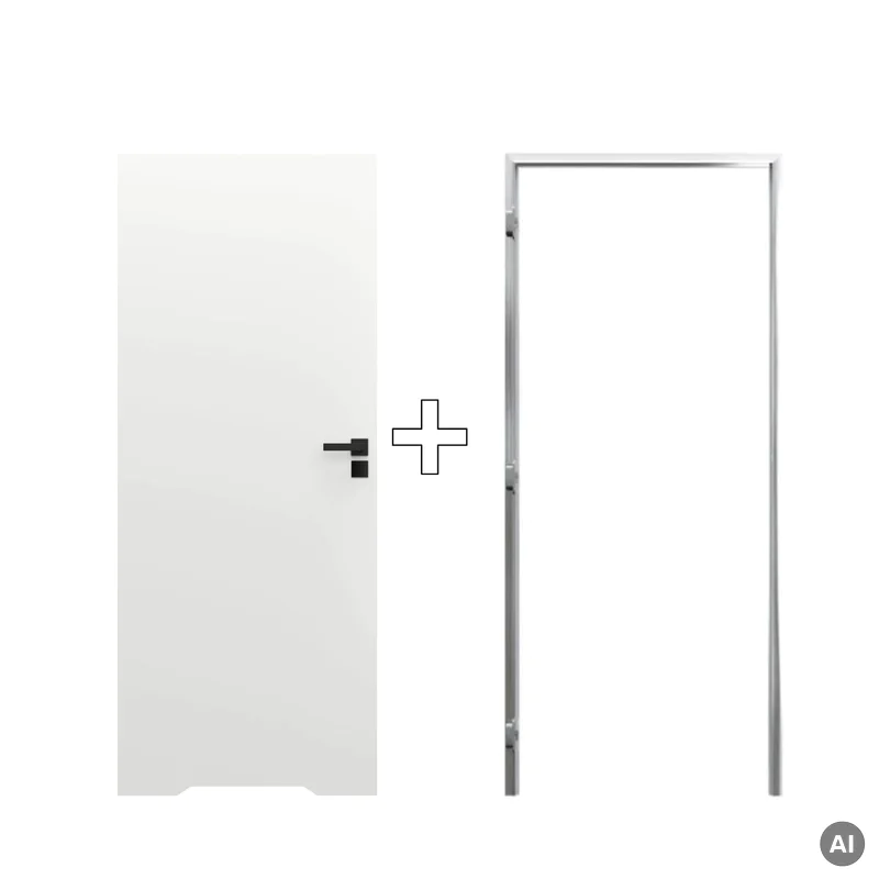 Zestaw Drzwi ukryte + Ościeżnica Porta HIDE WC Bezprzylgow