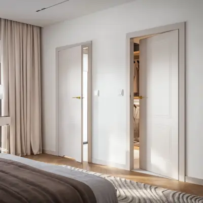 Ościeżnica regulowana SYSTEM ELEGANCE C 120-140 prawa 80 cm bezprzylgowa, OPAP6C0P08WCA0ANV80000