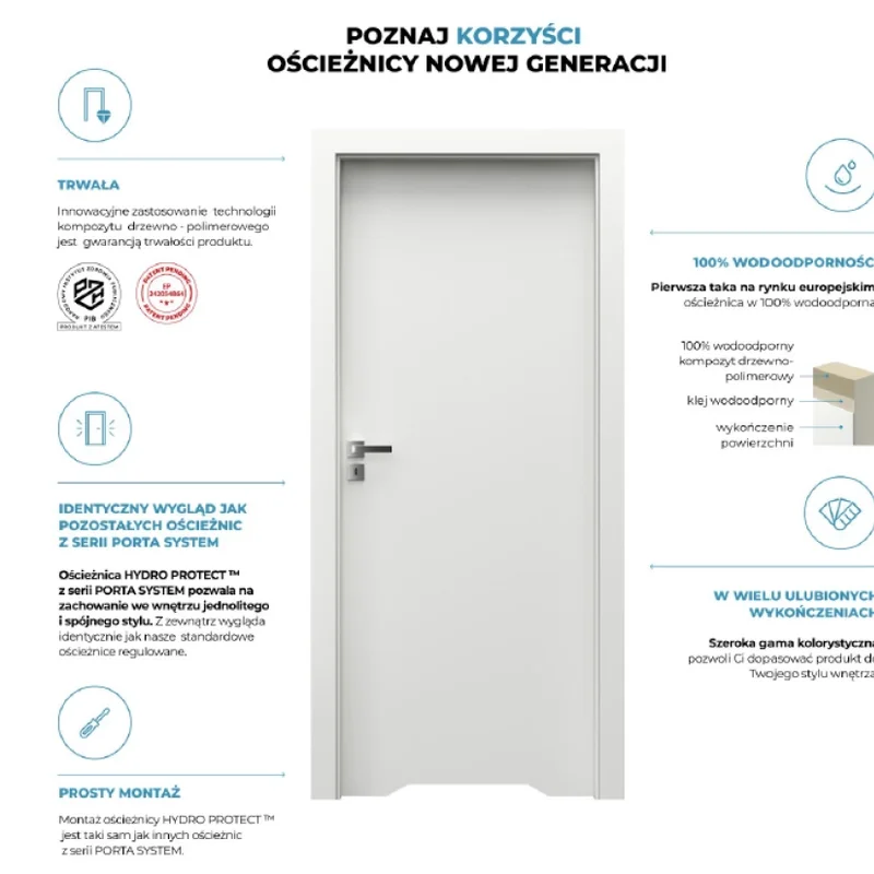 Ościeżnica Wodoodporna Hydro Protect regulowana A 80-120 z