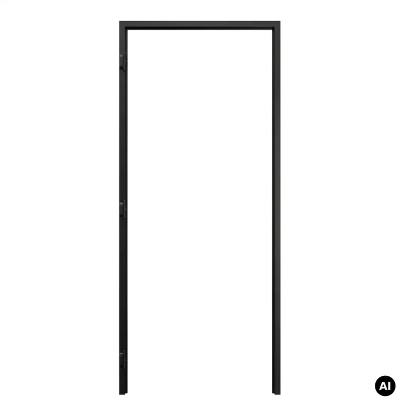 Ościeżnica Czarna do drzwi ukrytych Porta Hide Bezprzylgow