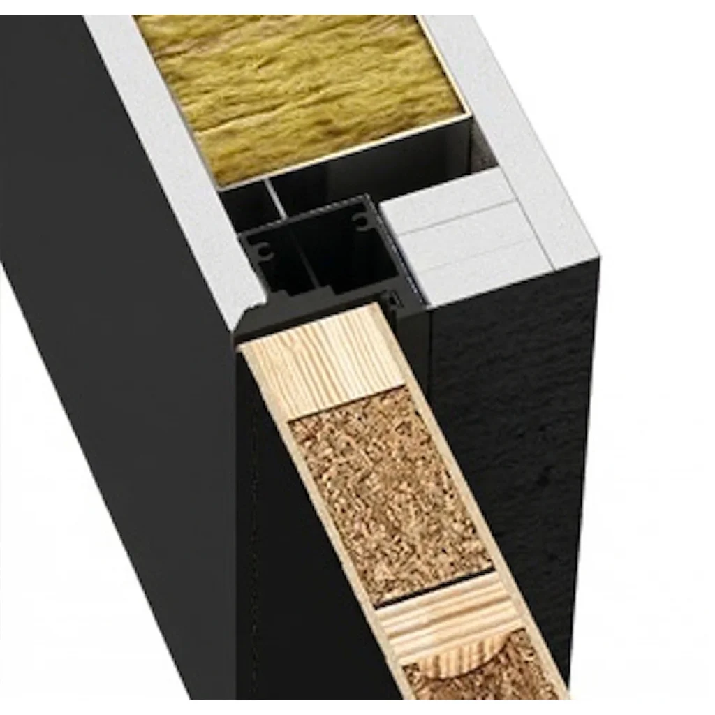 Ościeżnica Czarna do drzwi ukrytych Porta Hide Bezprzylgowa (otwierana na zewnątrz) Lewa 80cm, OPA100LL08LCM0CN300000