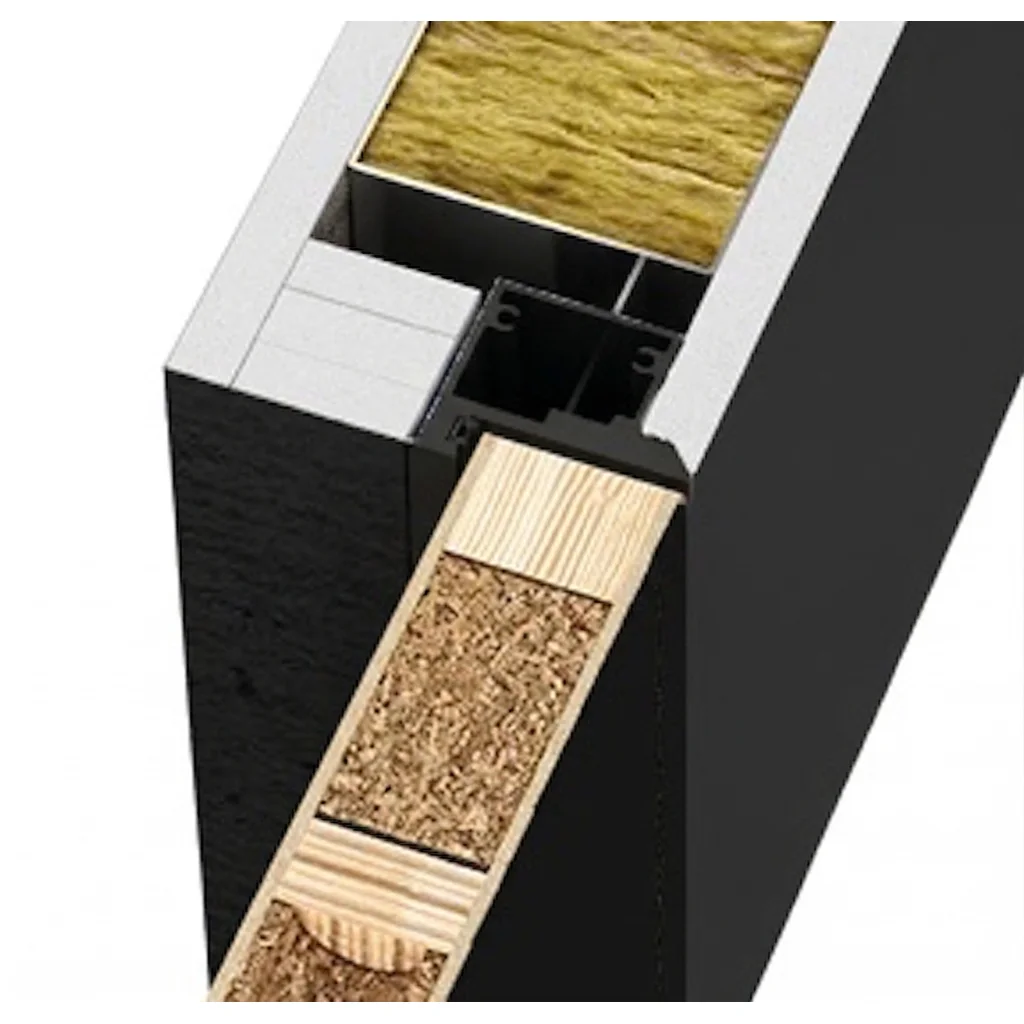 Ościeżnica Czarna do drzwi ukrytych Porta Hide Bezprzylgowa (otwierane na zewnątrz) Prawa 80cm, OPA100LP08LCM0CN300000