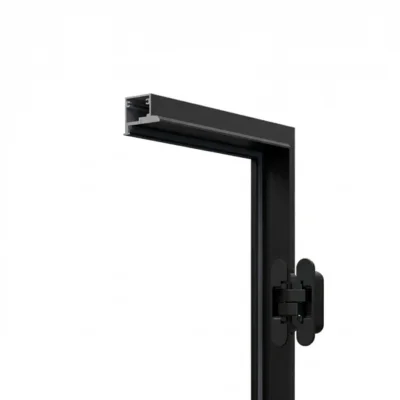 Ościeżnica Czarna do drzwi ukrytych Porta Hide Bezprzylgowa (otwierane na zewnątrz) Prawa 80cm, OPA100LP08LCM0CN300000